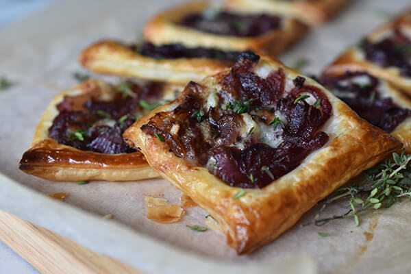 Caramelised Onion, Gorgonzola and Thyme Tartlets