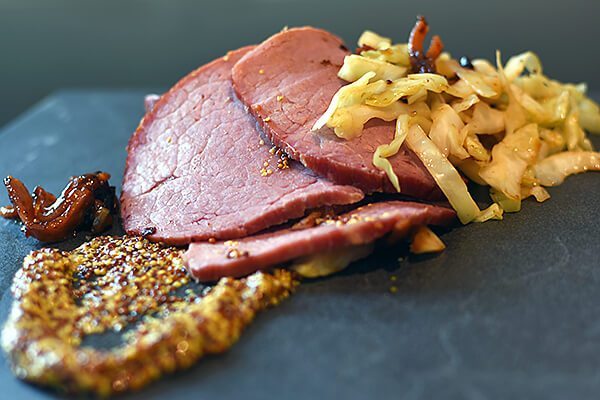 Beef Silverside with Bacon and Onion Barbecued Cabbage