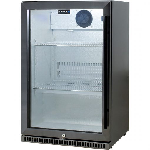 Schmick Black Stainless Steel Bar Fridge SK118L-BS