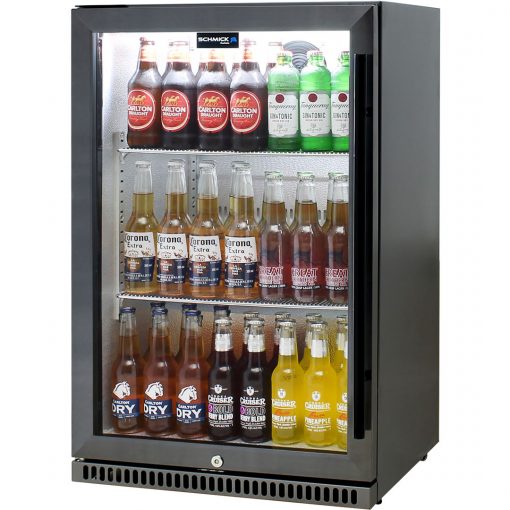 Schmick Black Stainless Steel Bar Fridge SK118L-BS