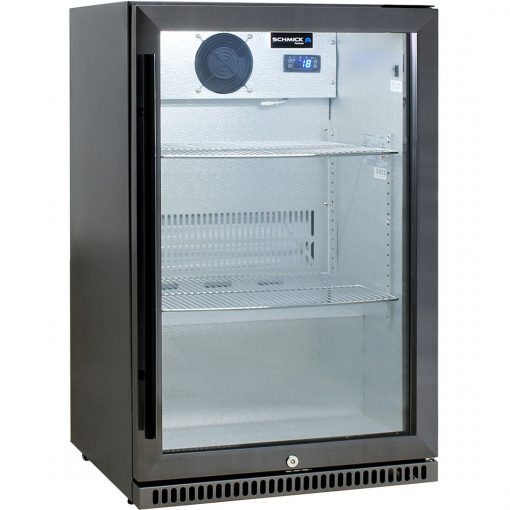 Schmick Black Stainless Steel Bar Fridge SK118R-BS